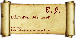Bánffy József névjegykártya