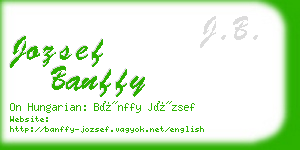 jozsef banffy business card